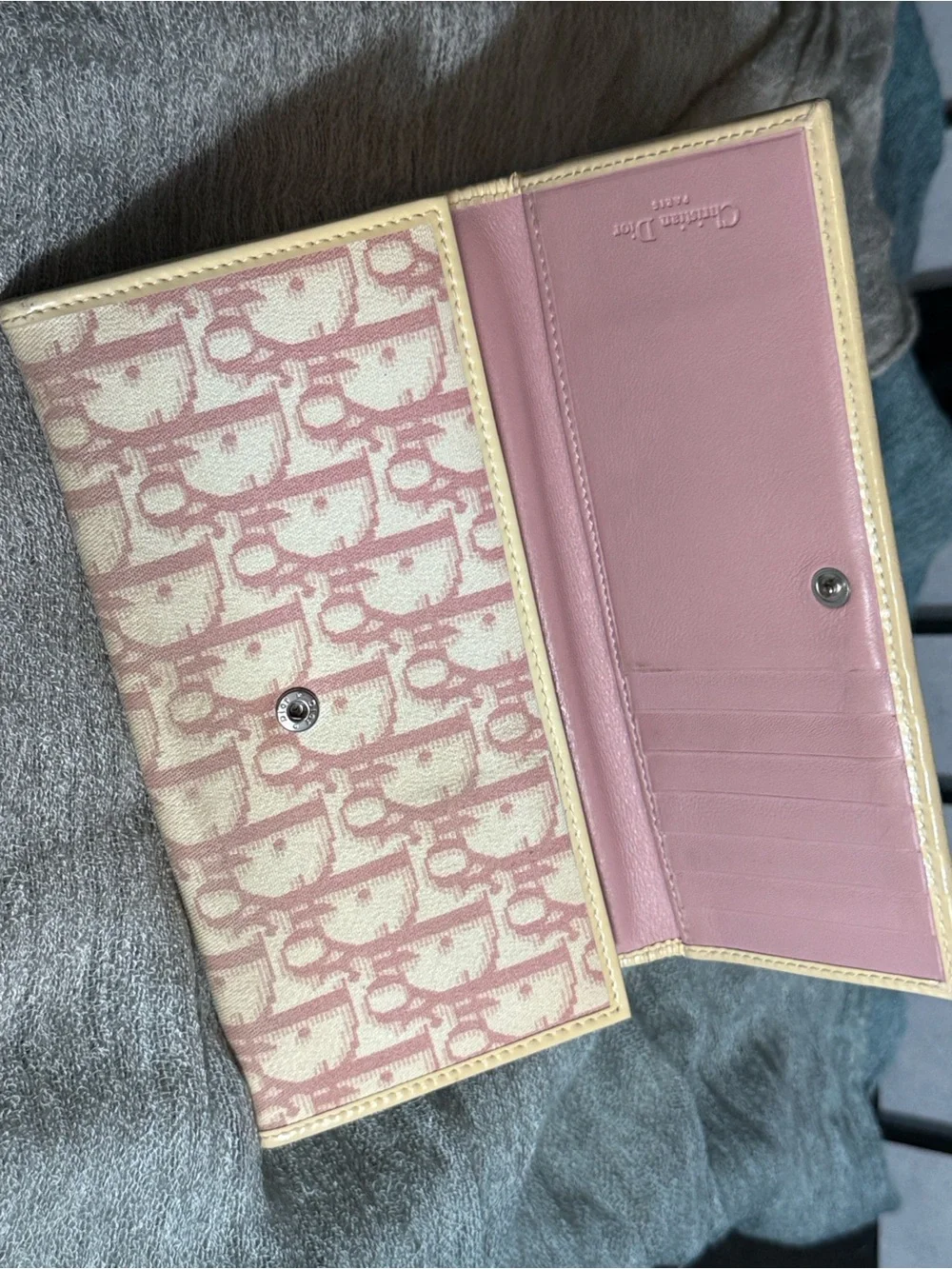 Christian Dior Trotter Long Logo Wallet - Pink